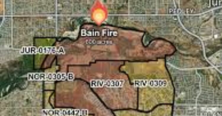 Bain Fire Riverside Explodes Across Jurupa Valley as Massive Riverside Fire Today Forces Evacuations, Injures Residents, and Sends Smoke Across California