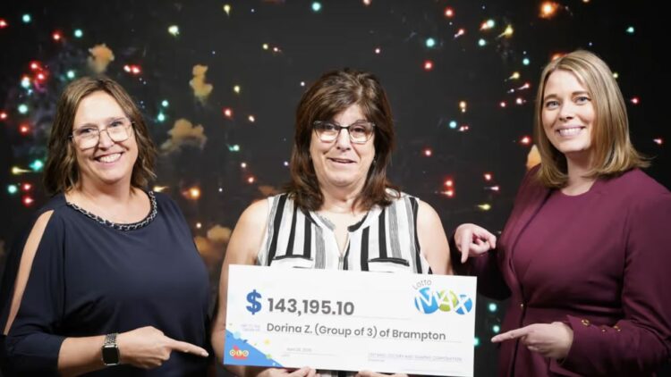 Canadian Co-Workers Win Lotto Max Second Prize Ontario with $143K Jackpot After 3 Years of Playing Together