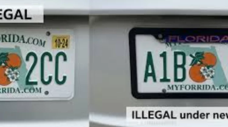 New license plate law tightens rules on plate frames, with $500 fines for violations hiding any part of the plate